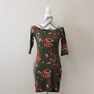 CHARLOTTE RUSSE green floral dress